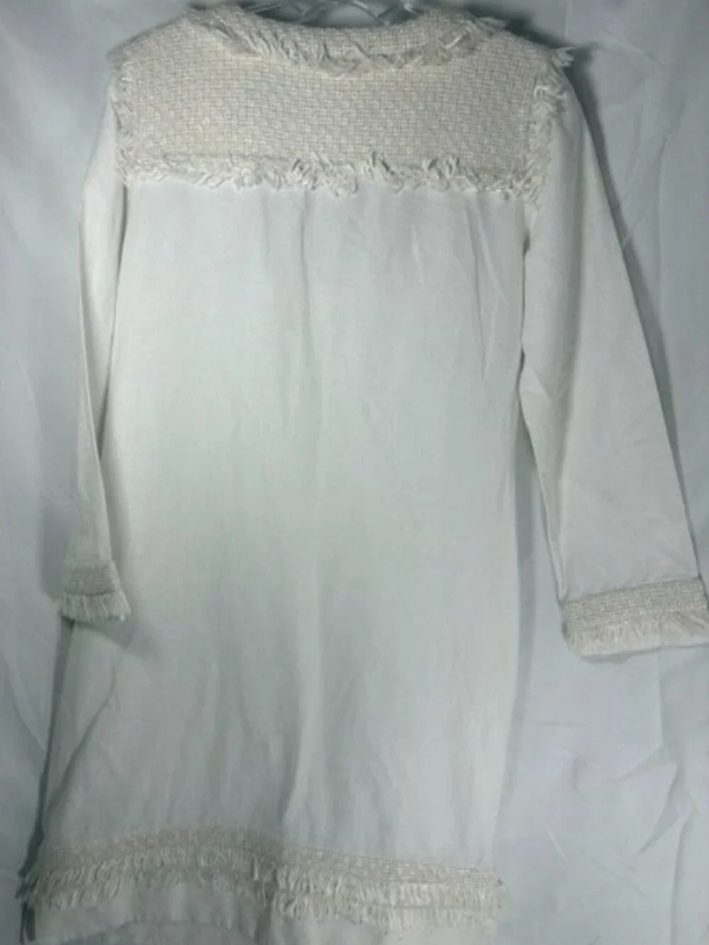 TORY BURCH White Fringe Dress